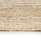 Viaxl tapis fait à la main avec design en spirale 150 cm de jute blanc