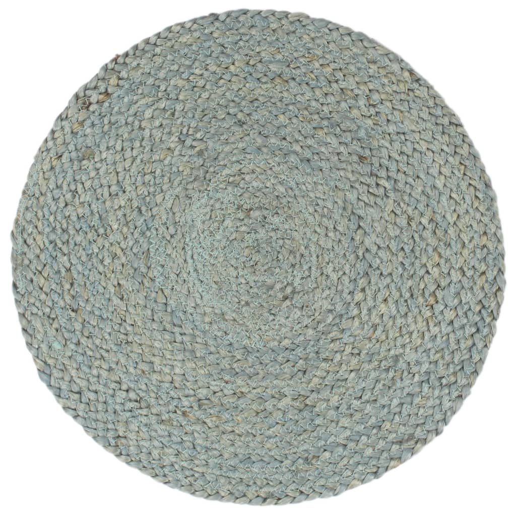 Bidaxl Placemats 4 ms runt 38 cm jute olivgrön
