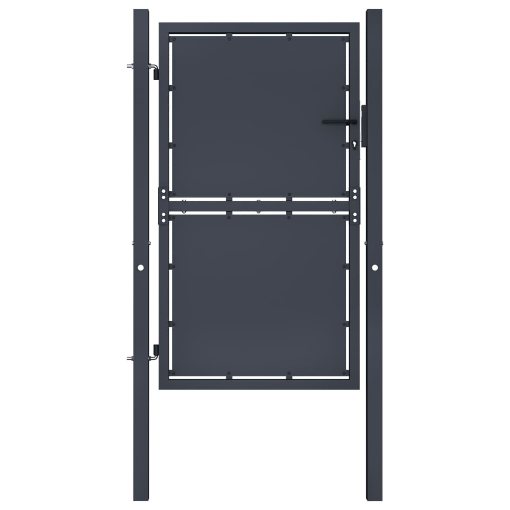 Port vidaxl 100x125 cm anthracite en acier