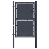 Port vidaxl 100x125 cm anthracite en acier