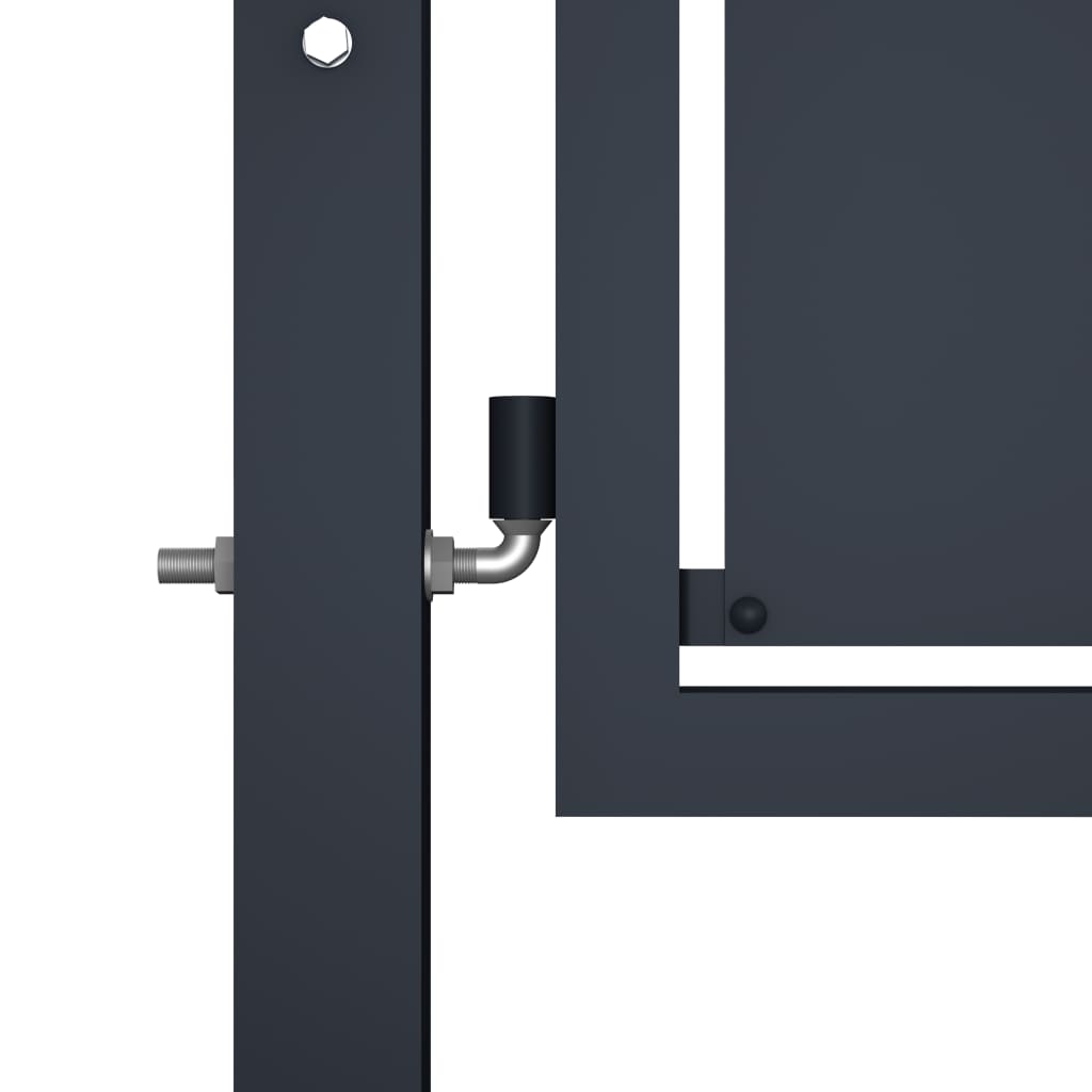 Port vidaxl 100x125 cm anthracite en acier