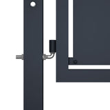 Port vidaxl 100x125 cm anthracite en acier