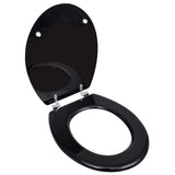 Vidaxl Toilet Siège simple Design MDF noir