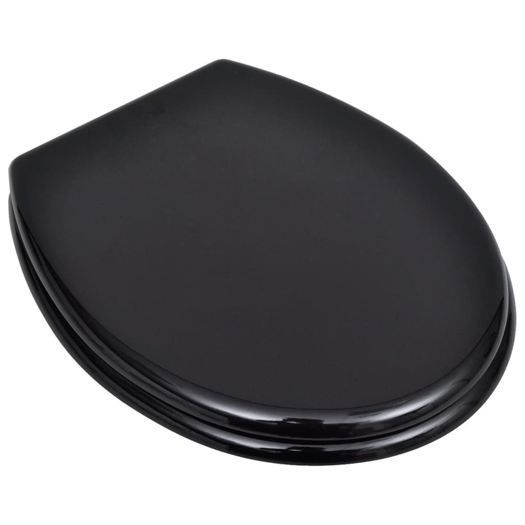 Vidaxl Toilet Siège simple Design MDF noir