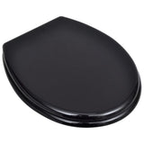 Vidaxl Toilet Siège simple Design MDF noir