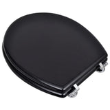 Vidaxl Toilet Siège simple Design MDF noir