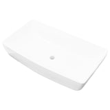 Vidaxl luksus keramisk rektangulær vask 71 x 39 cm (hvid)