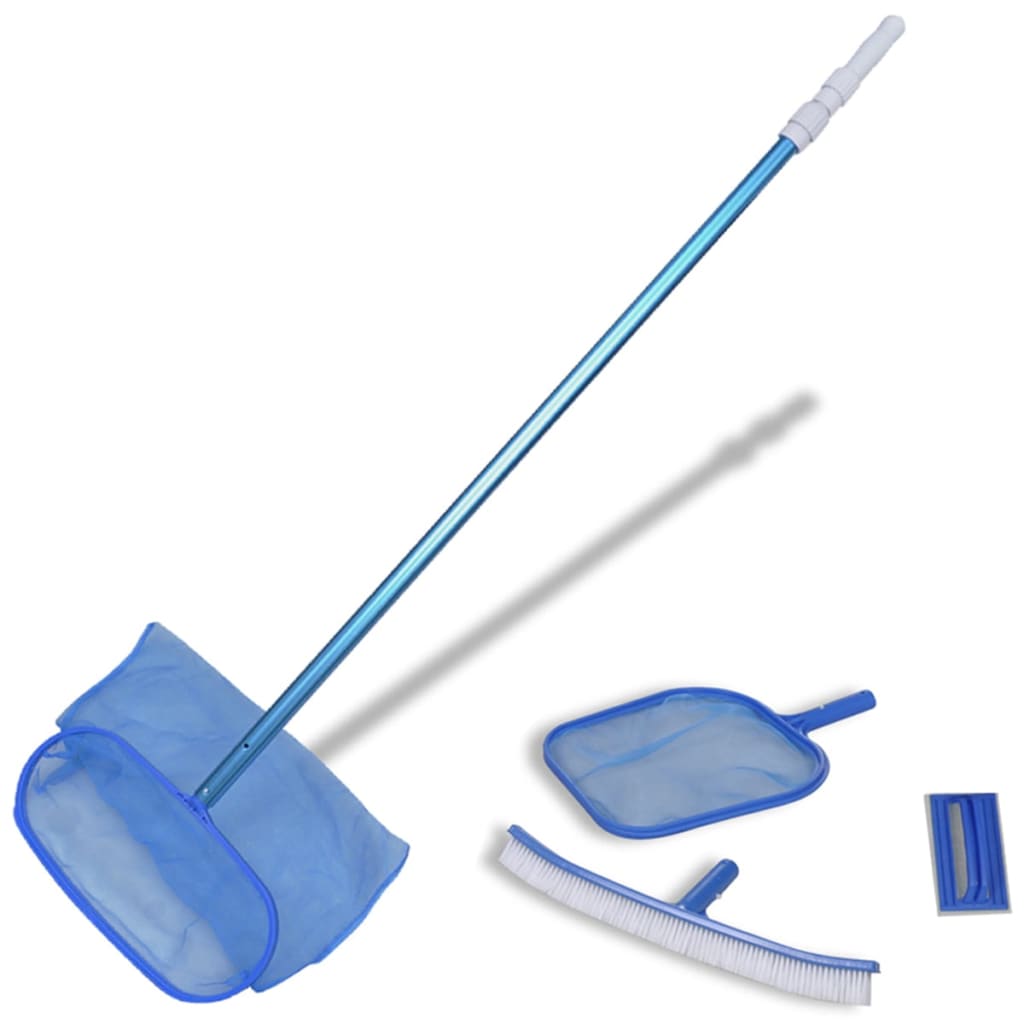 VidaXL Swimming pool set 2 Nets, 1 scrubber, 1 brush + telescopic pole