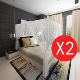 Vidaxl mosquito net kvadrat s 3 odprtine 2 pcs