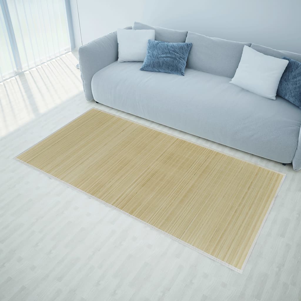 Vidaxl Carpet Rectangular 80x300 cm Bamboo Naturale