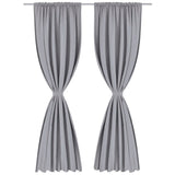 Vidaxl curtains with slots 135 x 245 cm gray 2 sts