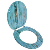 Asiento de inodoro Vidaxl con diseño de madera MDF