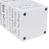 Parapluie Vidaxl et porte-bâton de marche carré blanc + text acier 48,5 cm