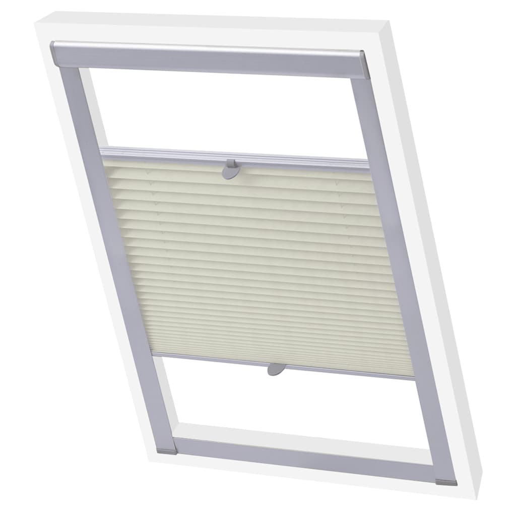Vidaxl Roller Blind Plited Cream C04