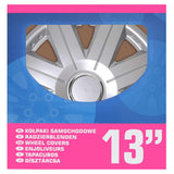Proplus Hubcaps 4 St Cosmos 13 '' Colore en argent