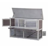 @Pet Rabbit Shed Bigfoot 137x50x85 cm Wood White