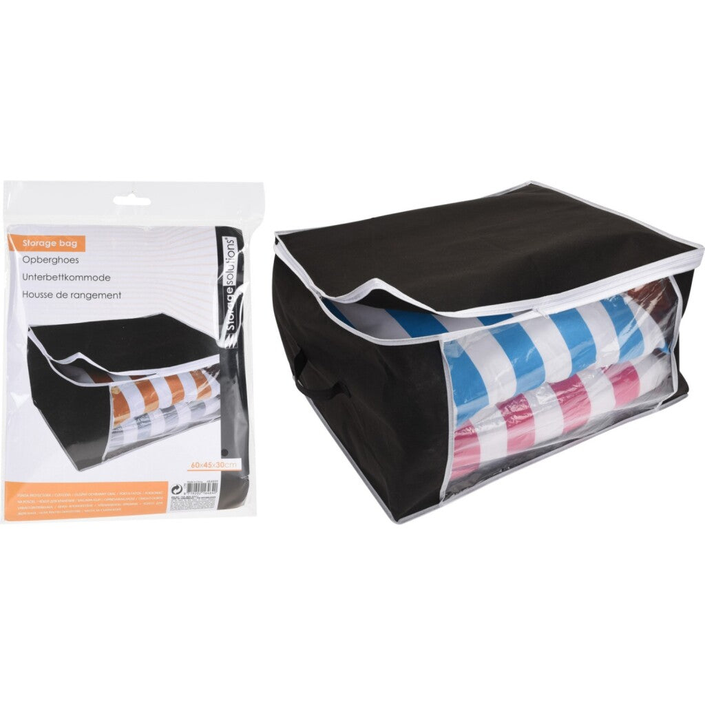 Opbevaringsløsninger Opbevaringsløsninger Opbevaringsdækning 60x45x30 cm sort gennemsigtig