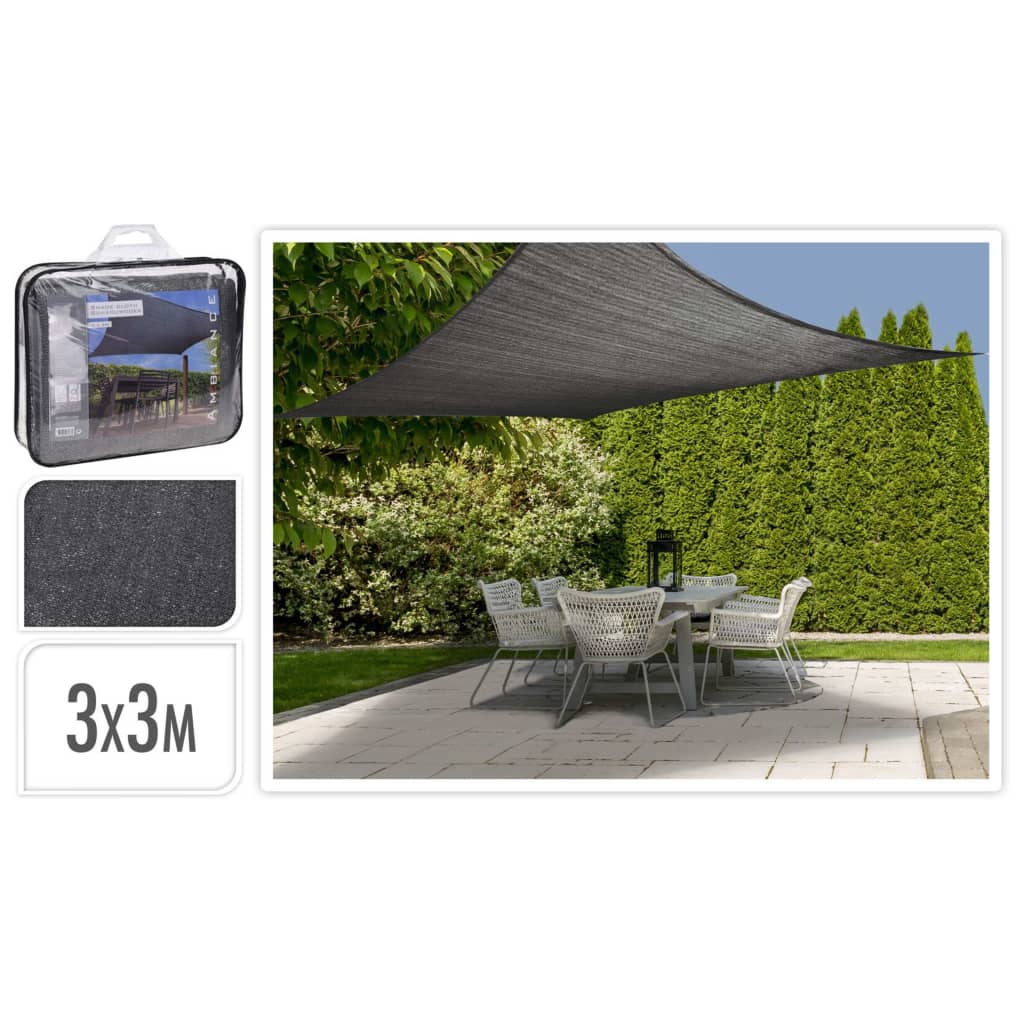 Progarden progarden shade cloth square 3x3 m dark gray