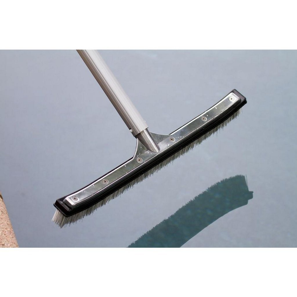 Spazzola di piscina per interline di Deluxe Nylon in alluminio da 45 cm
