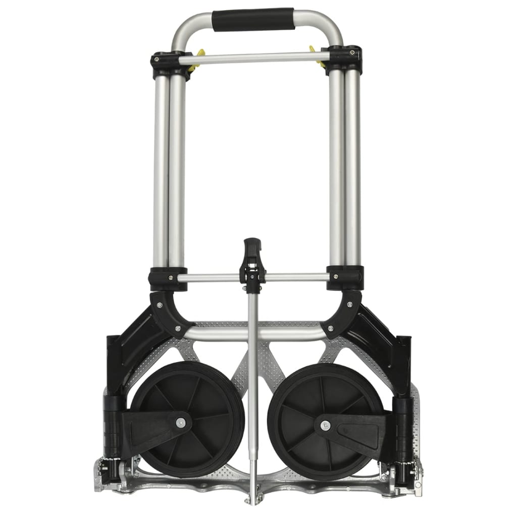 Proplus Faltbares Gepäcktrolley 70 kg Aluminium Silber Schwarz