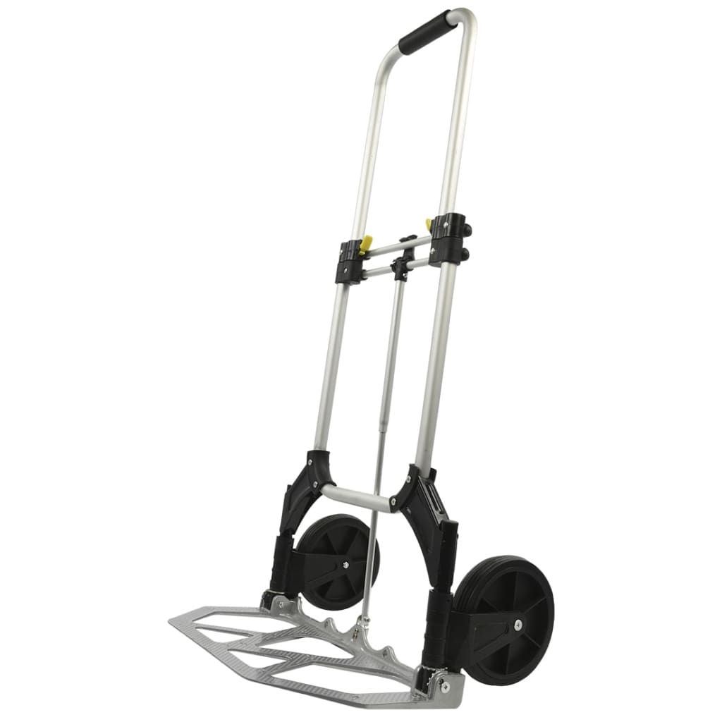 Proplus Faltbares Gepäcktrolley 70 kg Aluminium Silber Schwarz