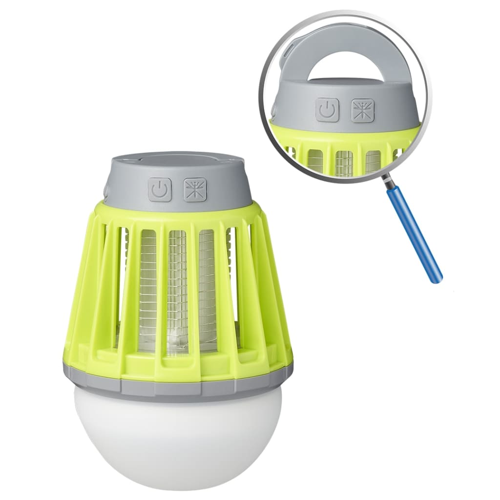 ProPlus Camping Insect Lamp 2-in-1 rechargeable green gray