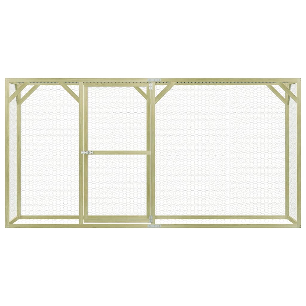 Vidaxl Chicken Coop 3x1.5x1.5 m stål