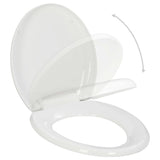 Vidaxl toilet seat soft-close with Quick-release design white