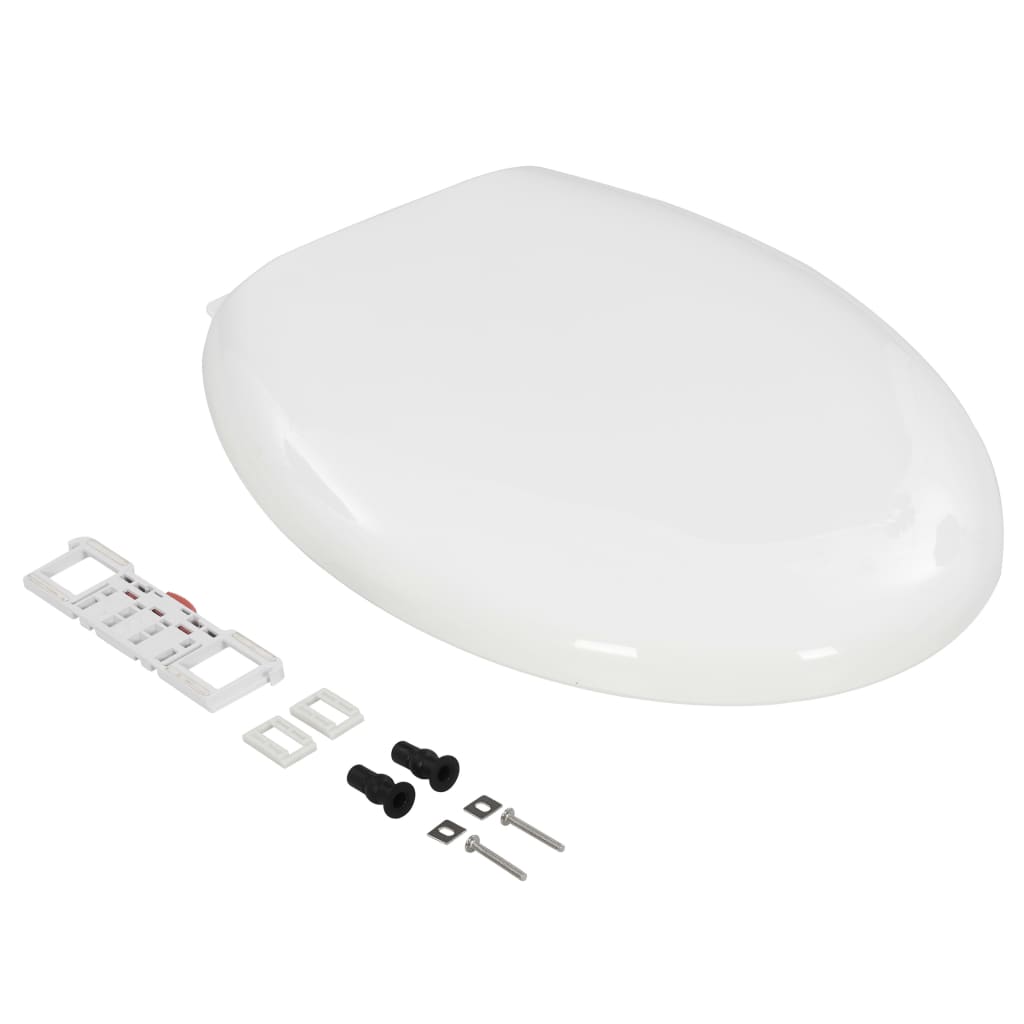 Vidaxl toilet seat soft-close with Quick-release design white