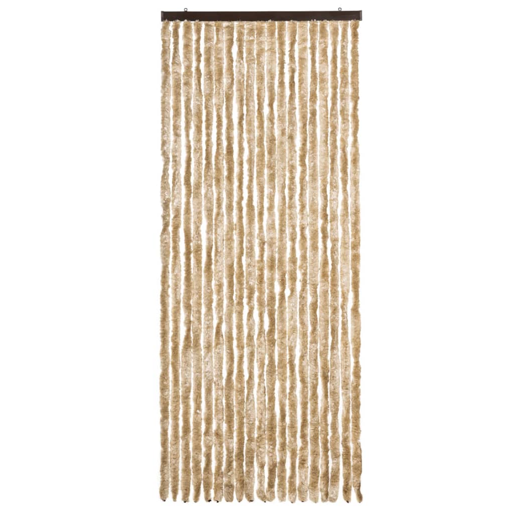 Vidaxl Fly Curtain 56x185 cm CHENILLE BEIGE