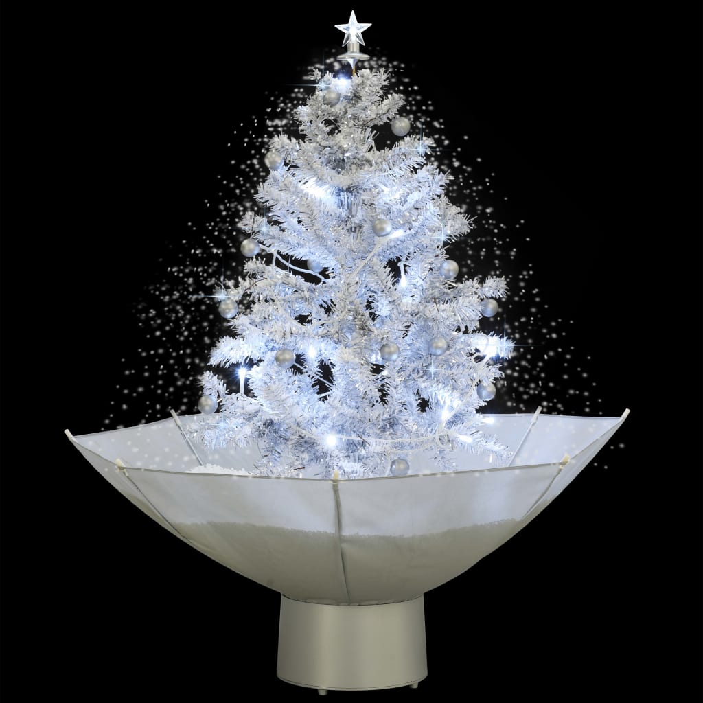 Vidaxl Christmas Snowing avec parapluie 75 cm blanc