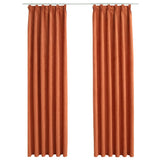 Vidaxl gardiner Blackout med kroge 2 St 140x225 cm rust -farvet
