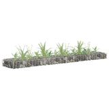VidaXL Gabion Planter raised 180x30x10 cm galvanized steel