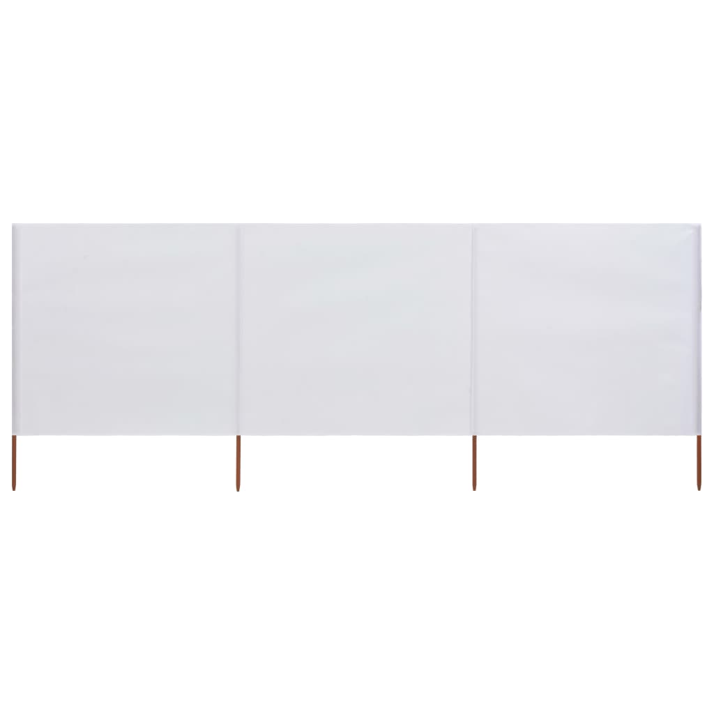 VIDAXL SHERSHIELD 3 PANELE 400X80 CM Tkaninowy piasek biały