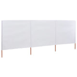 VIDAXL SHERSHIELD 3 PANELE 400X80 CM Tkaninowy piasek biały