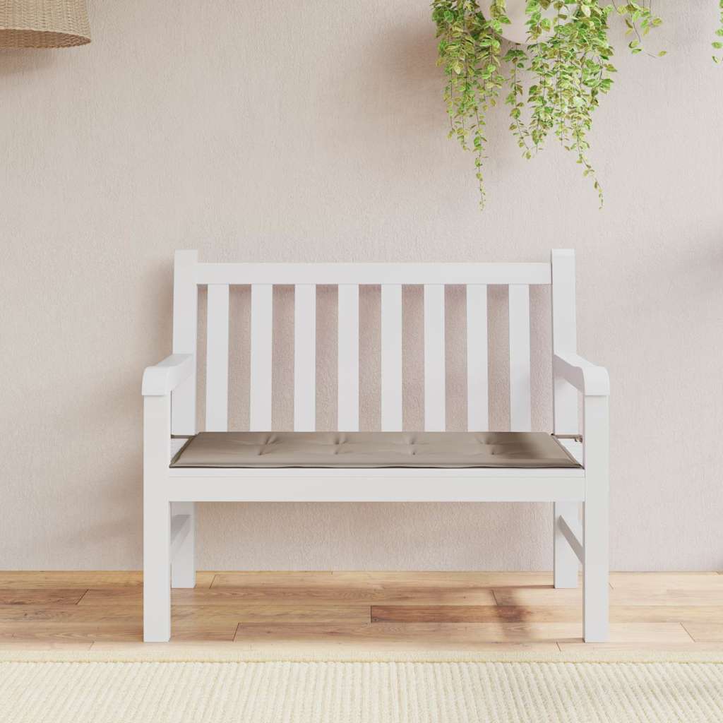 Vidaxl Garden Bench Cushion 100x50x4 cm Oxford Fabric Taupe
