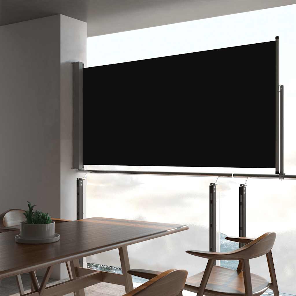 Vidaxl Haveskærm Udvidelig 80x300 cm sort