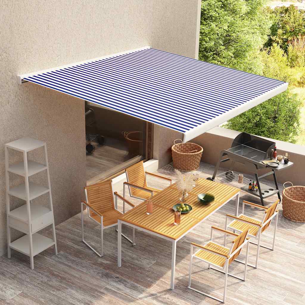 Vidaxl Laifeldeek 350x250 cm płótno niebieskie i białe