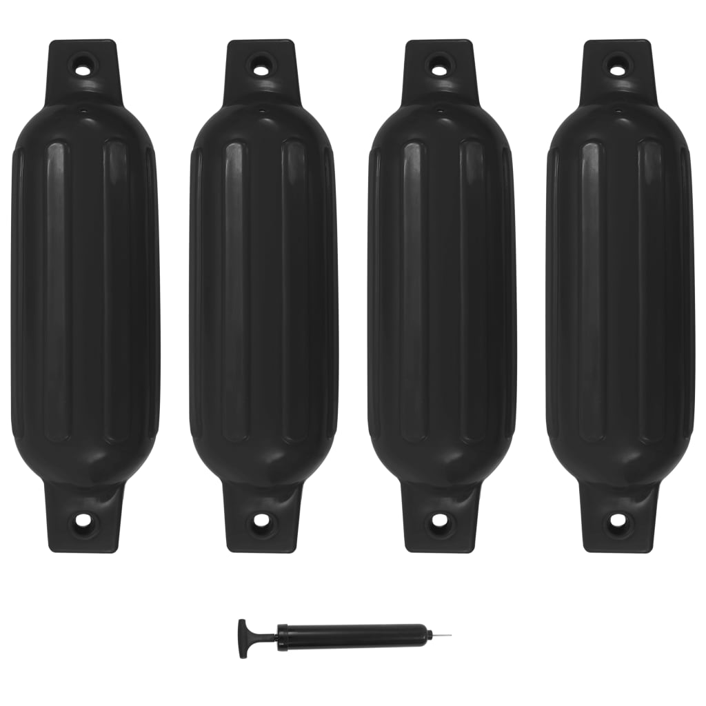 Vidaxl bootstoot puder 4 stk 41x11,5 cm PVC sort