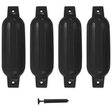 Vidaxl bootstoot puder 4 stk 41x11,5 cm PVC sort
