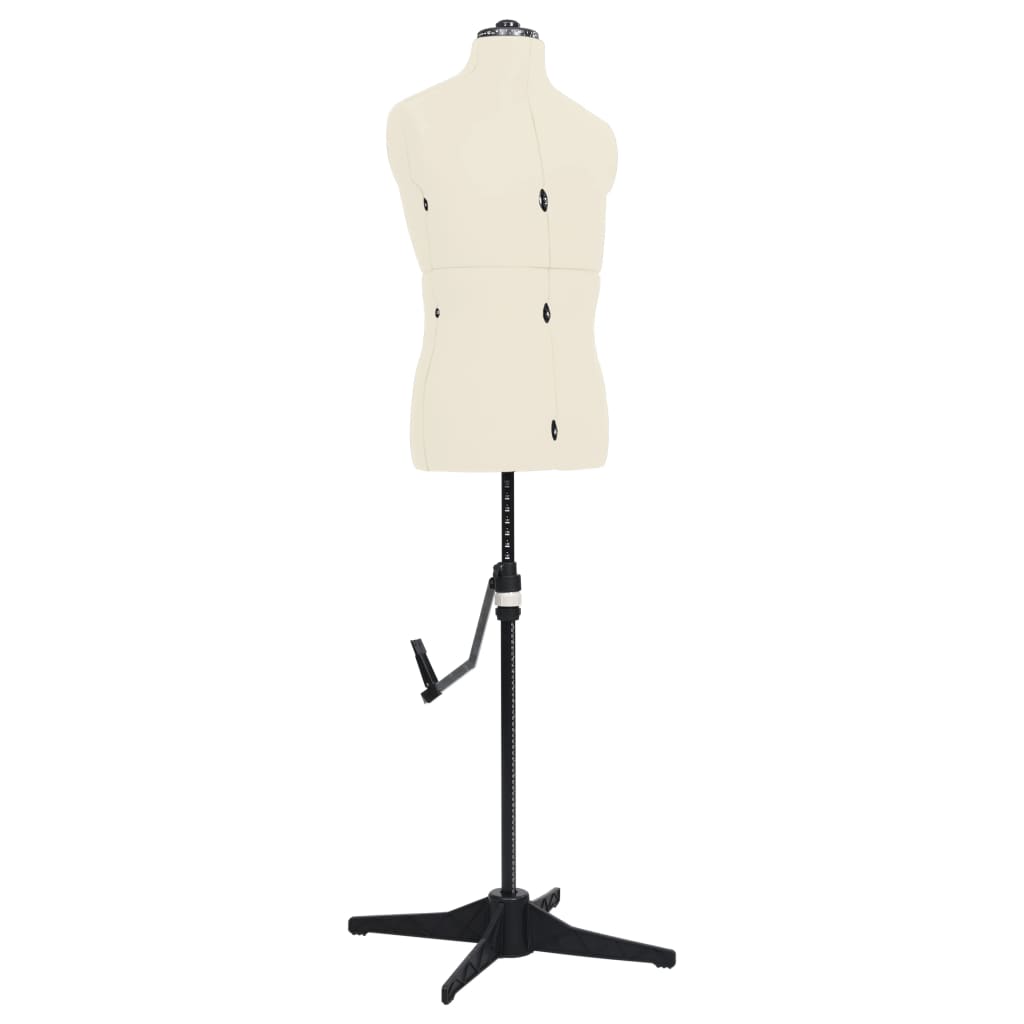 Vidaxl mannequin adjustable man size 37-45 cream colored