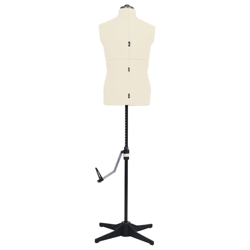 Vidaxl mannequin adjustable man size 37-45 cream colored