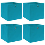 Vidaxl škatle za shranjevanje 4 PCS 32x32x32 cm tkanina otroška modra