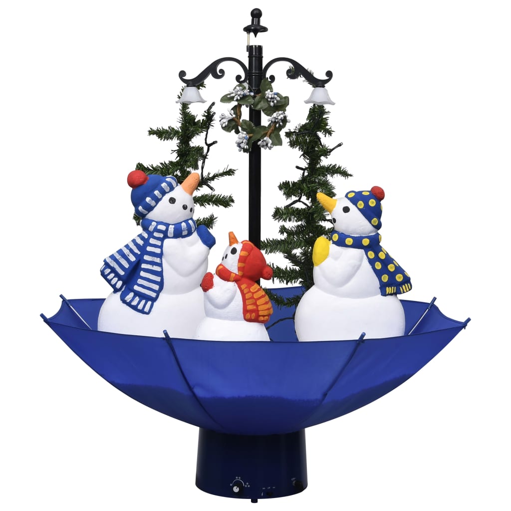 Vidaxl Christmas Snowing avec parapluie 75 cm PVC bleu