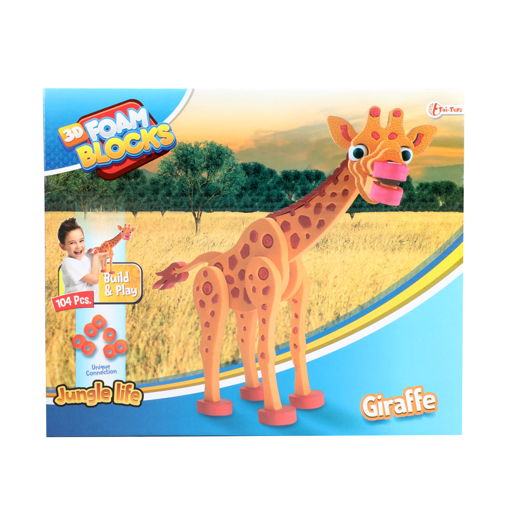Toi-toys 3D Puzzle Giraff Jororor 31.5 cm Schaum Orange 104-Stéck