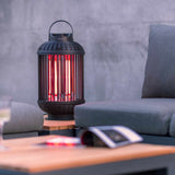 Sunred Sunred stůl teplejší indox 1200 w halogen černá