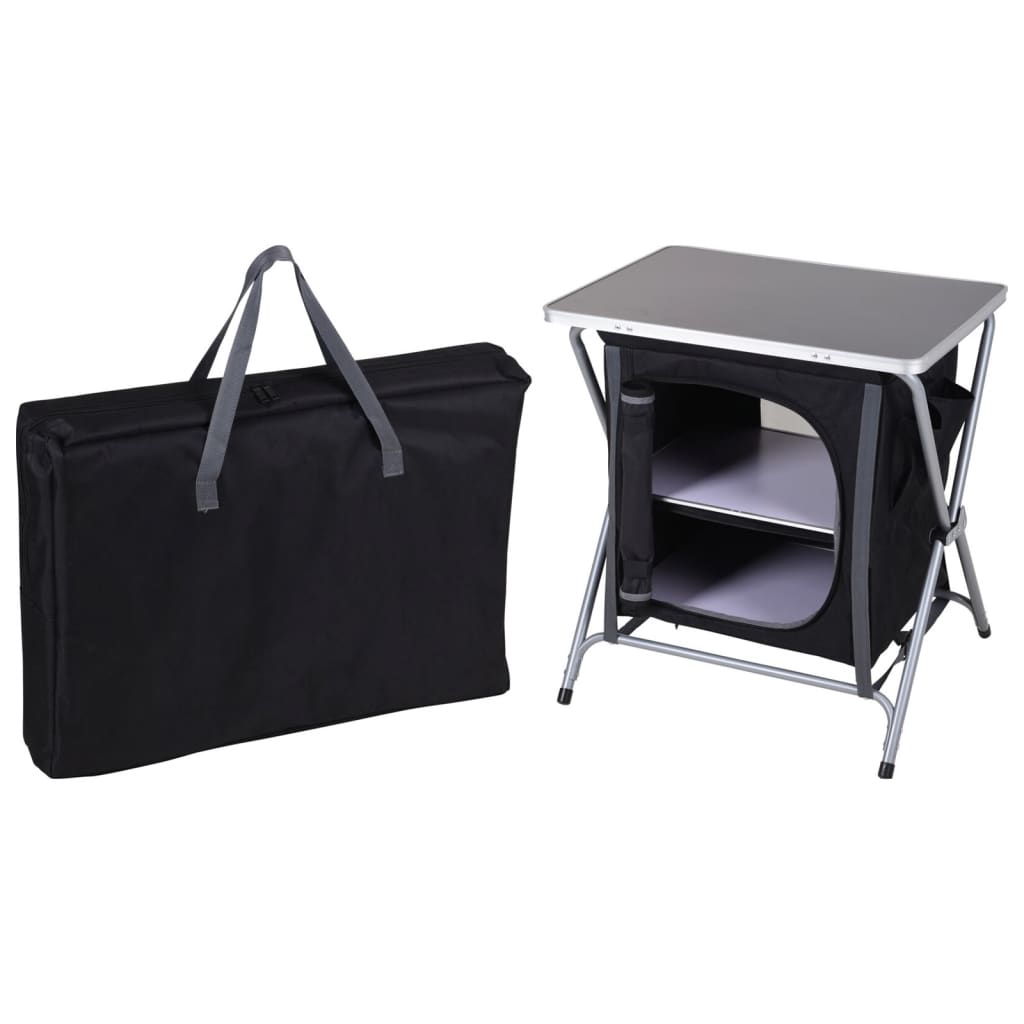 Skládací kabinet Redcliffs Kempovací skříňka 60x45x64 cm černá