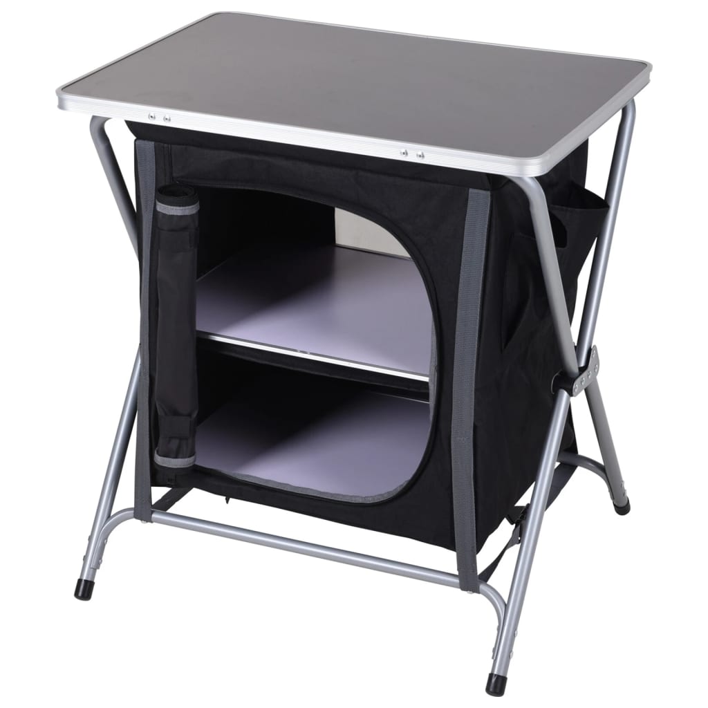 Skládací kabinet Redcliffs Kempovací skříňka 60x45x64 cm černá