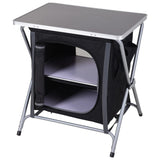 Skládací kabinet Redcliffs Kempovací skříňka 60x45x64 cm černá