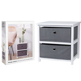 H-S Collection H S Collection Rangement Armoire avec 2 tiroirs MDF